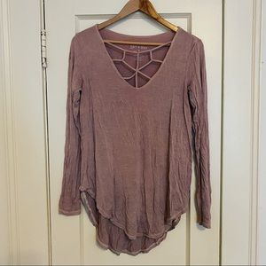 American Eagle blush long sleeved tee